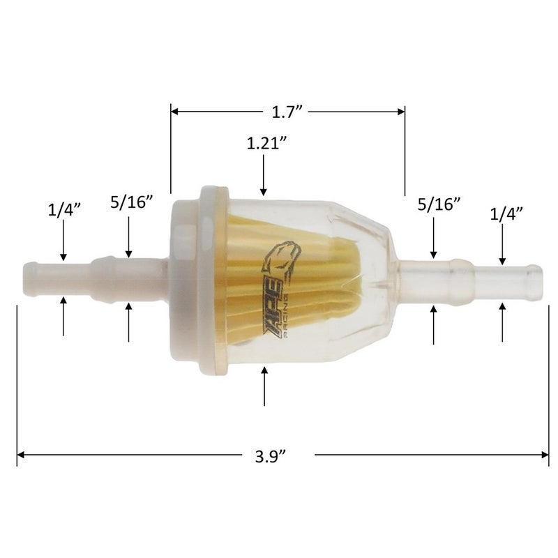 APE RACING Fuel Filter Replacement Universal Fuel Filters (Pack of 2) for Lawn Mower Small Engine Motorcycle Replace 120-436 25 050 22-S AM116304 109585 38666 149-2206-01 21541500 98021 - Image 3